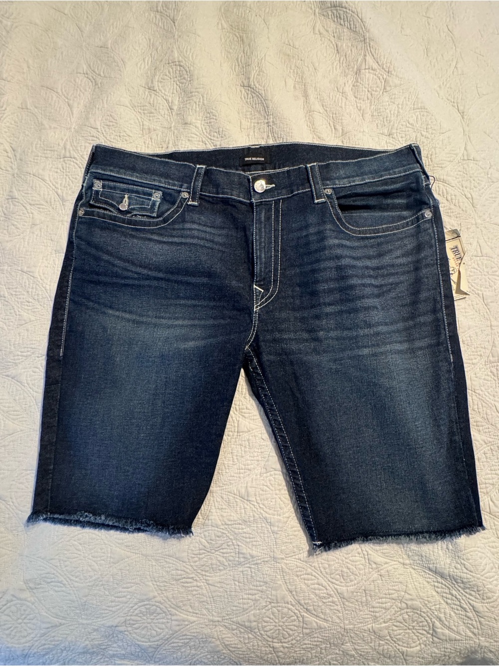 True Religion Ricky Denim Cutoff Shorts Men Size 42 NWT